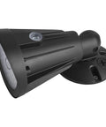Heavy Duty Led Flood Light Sixteen Pack With Field Selectable 25 20 Or 15 Watts And Adjustable 3000 4000 Or 5000 Kelvin Lighting Delivers 1800 To 3000 Lumens For Outdoor Parking Lots And Job Sites In Matte Black Finish angled view of LED flood light fixture.