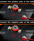 Upgraded Battery Disconnect Switch With Bright Digital Voltage Meter And Tailgate Ready Kill Isolator For Auto Rv Truck Marine Negative Terminal Battery Shield showing installation instructions.