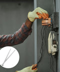 User installing wiring with Heavy Duty Coil Pipe Bender Kit For Copper And Steel Tubes for electrical tasks.