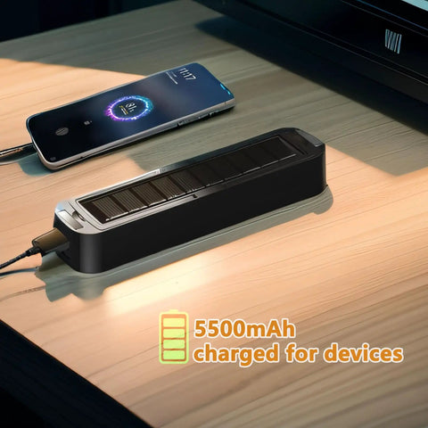 Rechargeable LED Magnetic Work Light Bar With 5500mAh Battery And 6500K Daylight, USB-C Rechargeable, Solar Compatible on table