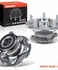 Two Pack Rear Wheel Bearing And Hub Assembly With Five Lug For Your Toyota RAV4 2006 2012 4WD, 2013 2018 AWD, And Lexus NX200t 2015 2017, NX300 2018 2021, NX300h 2015 2021 AWD, displayed with packaging