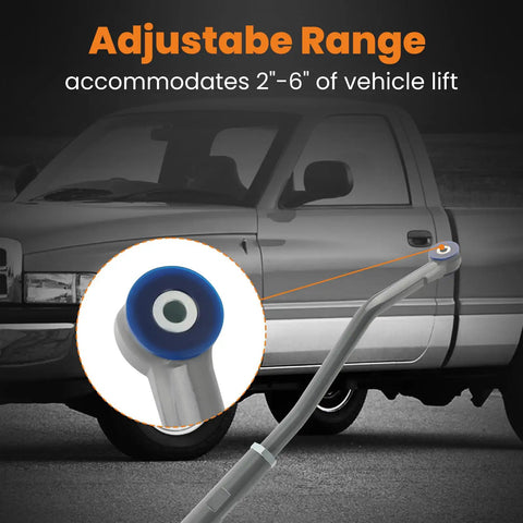 Front Adjustable Track Bar For Dodge Ram 2500 3500 2003-2013, 2-6 inch lift, steel rod end on Ram truck