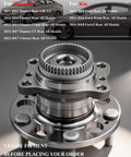 2 Pcs Rear Wheel Bearing And Hub Assembly Replacement For 2011 2016 Elantra 2013 2014 Elantra Coupe 2013 2017 Elantra GT 2012 2017 Veloster 2014 2018 Forte And Forte5 Fits Multiple Models For A Smooth Quiet Ride close-up view