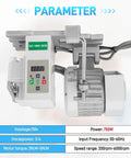 Pro Grade Brushless Servo Motor For Sewing Machines With Controller And Foot Switch, Adjustable Speed From 200 RPM To 6000 RPM, CW CCW Operation