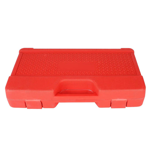 Red plastic case for Heavy Duty 3 Jaw Slide Hammer Puller Set Built Tough For Quick Gear Bearing And Flywheel Removal.