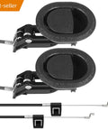 Universal Recliner Replacement Pull Handle And Release Cable Kit Two Pack with heavy-duty black handles and steel cables.
