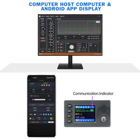 ZK-SMC05 Servo And Stepper Motor Drive Controller With Built-In MOSBUS Protocol, Industrial CNC Automation Ready Single-Axis Motion Controller With 20 Modes Including Inching, Knob Following, Fixed Distance, Timing Cycle, And Limit Reciprocating. Display