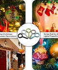 191 Piece Zinc Plated Screw Eyes Kit displayed with holiday decorations and DIY craft ideas for home decor and repairs.