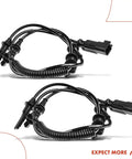 Plug And Play Rear Abs Wheel Speed Sensor Pair Built Tough For Smooth Cruising And Tight Handling Across Ford Explorers Flex Taurus And Police Interceptors Daily, black wire set with connectors.