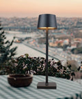 Must Have Rechargeable LED Desk Lamp Cordless With Touch Dimming 360 Degree Lighting Lightweight Aluminum Gold Finish Outdoor Ready