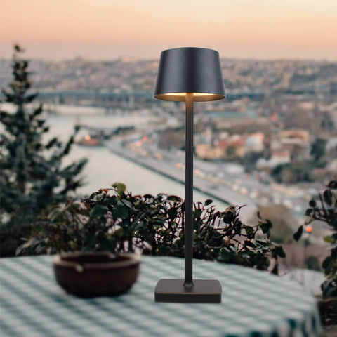 Must Have Rechargeable LED Desk Lamp Cordless With Touch Dimming 360 Degree Lighting Lightweight Aluminum Gold Finish Outdoor Ready