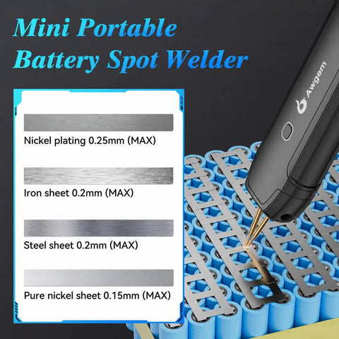 Battery Spot Welder Handheld Rechargeable Welder With LCD Screen Auto And Manual Modes Portable Spot Welding on nickel strip