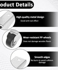 High-quality metal design and wear-resistant PP wheels of the Set Of 4 Heavy Duty Gate Caster Wheels Replacement Smooth Rolling Recessed Trackers.