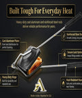 AnNafi Cast Iron Sandwich Maker Stove Top Grill Press Non Stick Hand Toaster Pan For Gas Flame with heavy-duty aluminum and steel.
