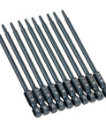 Grab These 10Pcs S2 Alloy Steel Screwdriver Bits With 100Mm Length And T10 Security Star Hex Shank Design For Heavy Torque Drills Rust Proof Power Tools, 10-piece set