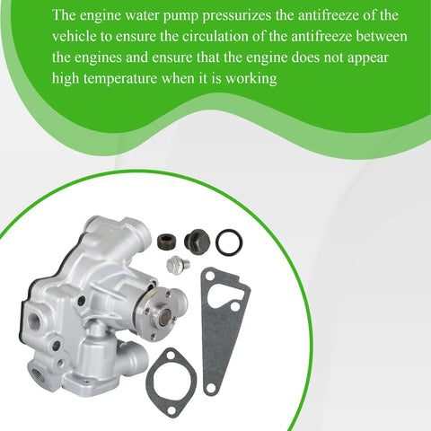 Heavy Duty Water Pump Replacement For Thermo King Tripac APU Evolution TK270 TK370 TK374 shown with mounting gasket and hardware.