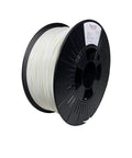 Top Tier White PLA Bioplastic 3D Printer Filament 1.75 Mm 1 Kg Spool on black reel for FDM 3D printers.