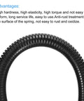 MECCANIXITY Heavy Duty Spring Tube Bender For 1/2 Inch PVC Pipe OD 15 5mm showing flexible black spring coil, designed for easy PVC bending.