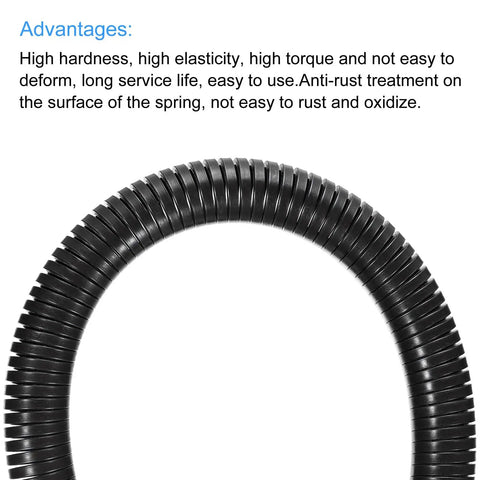 MECCANIXITY Heavy Duty Spring Tube Bender For 1/2 Inch PVC Pipe OD 15 5mm showing flexible black spring coil, designed for easy PVC bending.