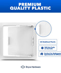 Top Shelf 10X10 Drywall Access Panel For Ceiling Or Wall With Smooth White Cover, showcasing durable UV-stabilized plastic for bathrooms.