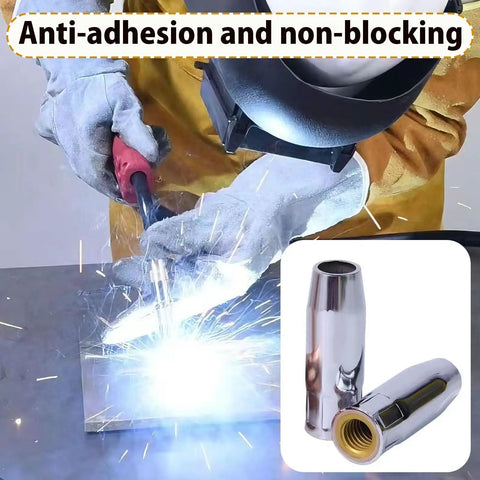 Welder using 20 Pack Brass Welding Contact Tips For Mig Guns 15AK 24KD 36KD Euro Style Nozzles Fit 2.0mm Wire for stable arcs.