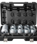 Pull and Press Sleeve Kit, 28 Piece Set, open carrying case with steel bush removal and insertion sleeves