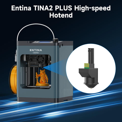 Tina2 Plus And Tina2C Ceramic Hotend Block For 3D Printer 40 Second Fast Heat Up 240C Max Temperature 3D printing process shown