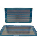 One Piece Large Solderable Breadboard Shield For Prototyping Double Sided Tinned Gold Plated Holes Built In Ground Rails Compatible With Arduino And Raspberry Pi Kits Mode 6, shown with double-sided layout and tinned holes.