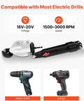 Sheet Metal Cutter Drill Attachment With 360 Degree Pivoting Head Sharp Blades compatible with 18V-20V electric drills