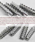 Close-up of heavy-duty steel hollow wall anchors with expansion ribs, 5/16 inch, zinc plated, for drywall and concrete repairs.