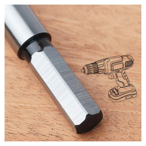 35mm Cabinet Hinge Drill Guide Kit With Aluminum Alloy Milling Cutter Clip Drill Bit Hole Locator, angled on wood