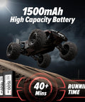 Fast 1 To 10 Scale RC Car For Adults And Kids 8 To 12, 4x4 Electric Remote Control Monster Truck mid-air jump at night