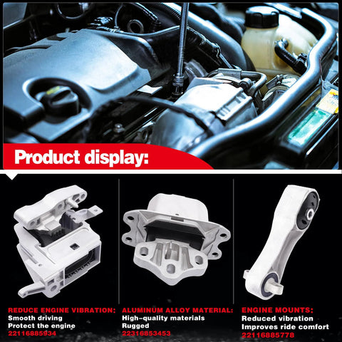 MINI Engine And Transmission Mount Kit For Cooper Clubman Countryman X1 X2 228i M235i 2.0L 3 Piece Set Beefed Up