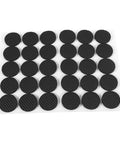 Self Adhesive Rubber Furniture Pads 30 Pack 1 Inch Black Floor Protectors arranged in grid