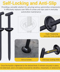 Diagram of 120 Pcs Nylon Universal Cable Tie Buckle Kit with clear storage case, showing self-locking feature and anti-slip design.
