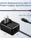 Beefy GaN 27W USB C PD Power Adapter For Raspberry Pi 5 Five Point One Volt Five Amp Charger With 130 Centimeter Cable And 100 240V AC Input