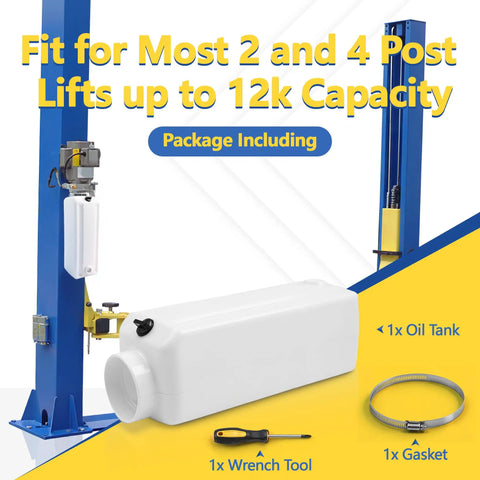 Oil Reservoir Tank With Hose Clamp And Wrench Tool Compatible With Duro Power Units Replacement For Eagle Lifts Auto Lift