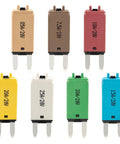 No Fuss Road Ready ATM Manual Reset Fuse Kit With Low Profile Mini Blade in various amp ratings 5A to 30A.