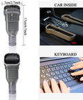 Flexible Extension Hose And Vacuum Attachments Kit For Popular Cordless Vacuums V11 V10 V8 V7 V6 DC74 DC62 DC59 DC44 Replacement Parts Dust Brush Set Bundle showing gray brush tool with measurements, car interior, and keyboard use
