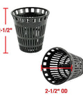 Hair Catcher Baskets Black Set Of 3 For Shower Drains Stop Hair And Debris From Clogging Your Drain Durable Plastic 2-1/2 inch OD