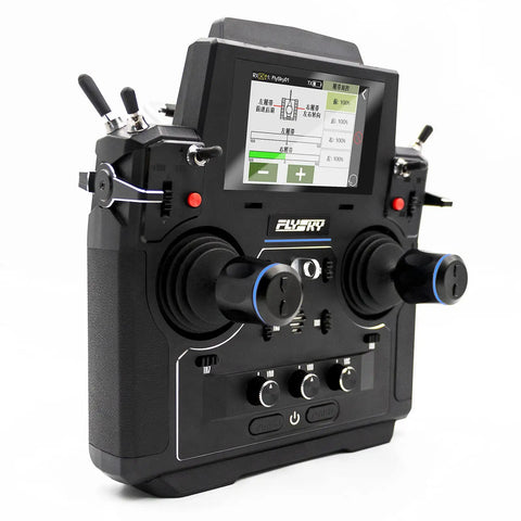 Top Tier 18 Channel RC Transmitter With 3.5 Inch TFT Touchscreen And Crisp 5D Hall Sensor Gimbals for precise heavy machinery control.
