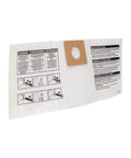 Disposable Filter Bags For 3 Gallon Vacuums Pack Of 3 with installation instructions