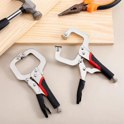 4 Pack 6 Inch C Clamp Locking Pliers Vise Grip Clamps Heavy Duty Welding Clamp With Swivel Pads for woodworking and repair