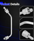 Intermediate Fuel Feed Pipe High Pressure Fuel Line From Pump To Rail For 2014 To 2021 Silverado 1500 Suburban Tahoe Express Camaro GMC Sierra Yukon Savana Heavy Duty Replacement Part Plug And Play, showing product details and angled view.