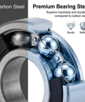 Close-up of 10-Pack 608-RS Ball Bearings With Double Rubber Seals For Skateboards Inline Skates Scooters Roller Blades And Longboards