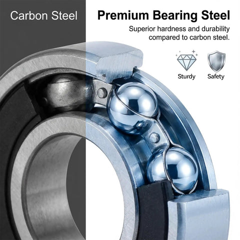 Close-up of 10-Pack 608-RS Ball Bearings With Double Rubber Seals For Skateboards Inline Skates Scooters Roller Blades And Longboards
