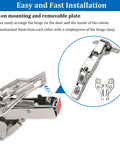 Two Pack 165 Degree Concealed Hydraulic Cabinet Hinges With Soft Close And 3D Adjustable Clip On Mounting feature close-up