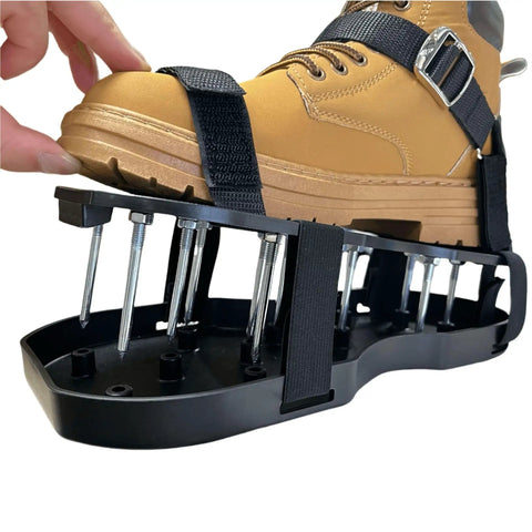 Lawn Aerator Shoes With No Fuss Self Leveling Spikes And Spring System 3 Inch Ground Stakes For Garden Grass on boot