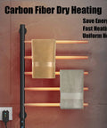 Smart 180 Degree Rotating Heated Towel Rack With 1 Hour To 8 Hour Timer 82 Watt Wall Mounted Towel Warmer With Digital LCD