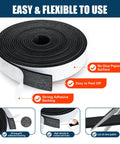 2 In X 1 8 Inch Thick Foam Weather Stripping Tape Single Sided Adhesive Seal on a roll showing easy peel off and strong backing.